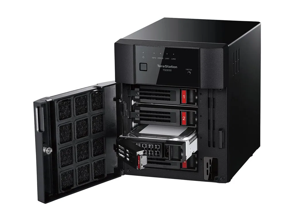 BUFFALO TeraStation 3030 Series TS3230DN - NAS server - 2 bays - 16 TB - HDD 8 TB x 2 - RAID 1, RAID 0, JBOD - RAM 2 GB - Gigabit TS3230DN1602