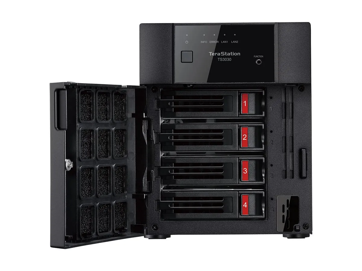 BUFFALO TeraStation 3030 Series TS3430DN - NAS server - 4 bays - 16 TB - HDD 8 TB x 2 - RAID 1, RAID 0, JBOD, 5, 6, 10 - RAM TS3430DN1602