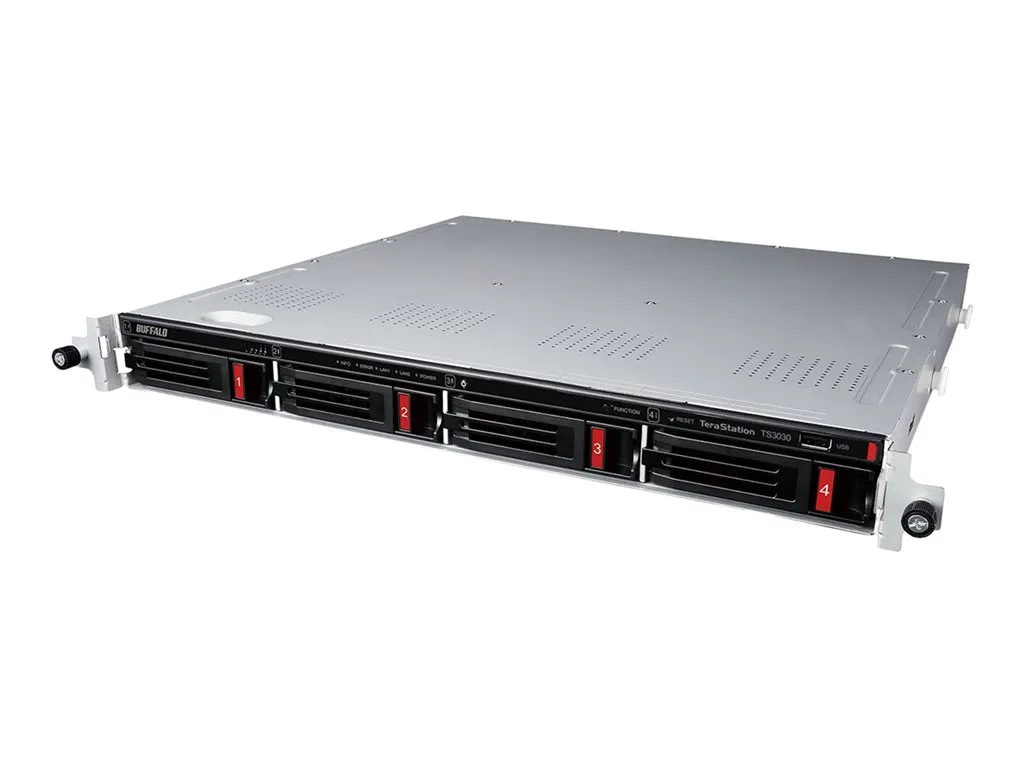 BUFFALO TeraStation 3030 Series TS3430RN - NAS server - 4 bays - 32 TB - rack-mountable - HDD 8 TB x 4 - RAID 1, RAID 0, JBOD, TS3430RN3204