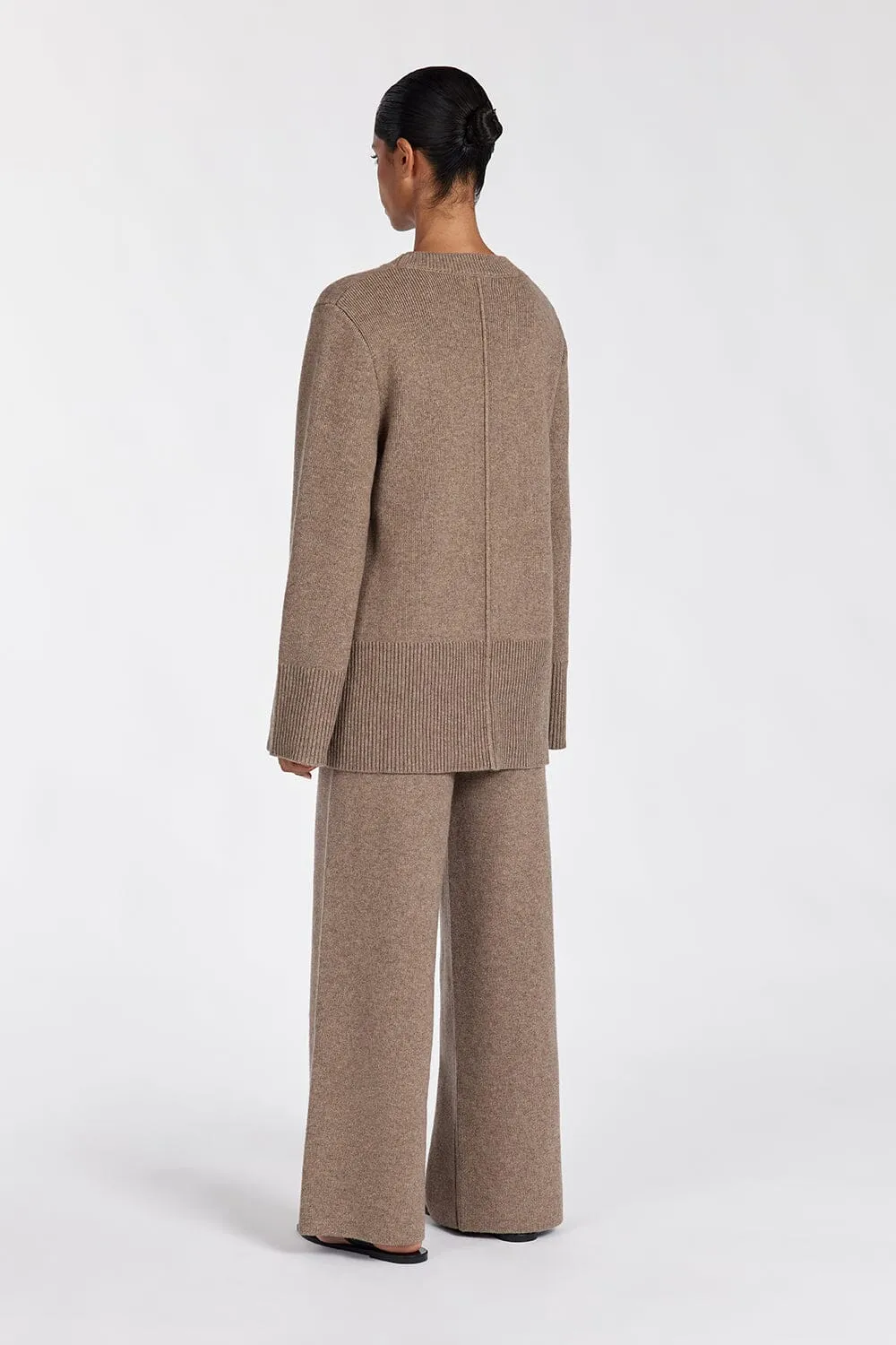 CLEMENCE CHOC MARLE KNIT JUMPER