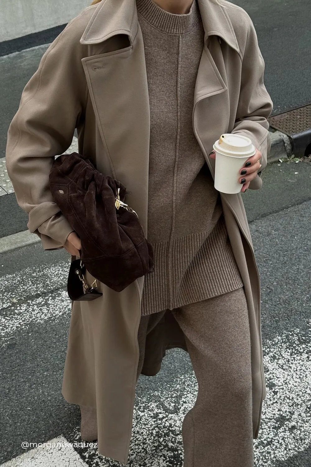 CLEMENCE CHOC MARLE KNIT JUMPER