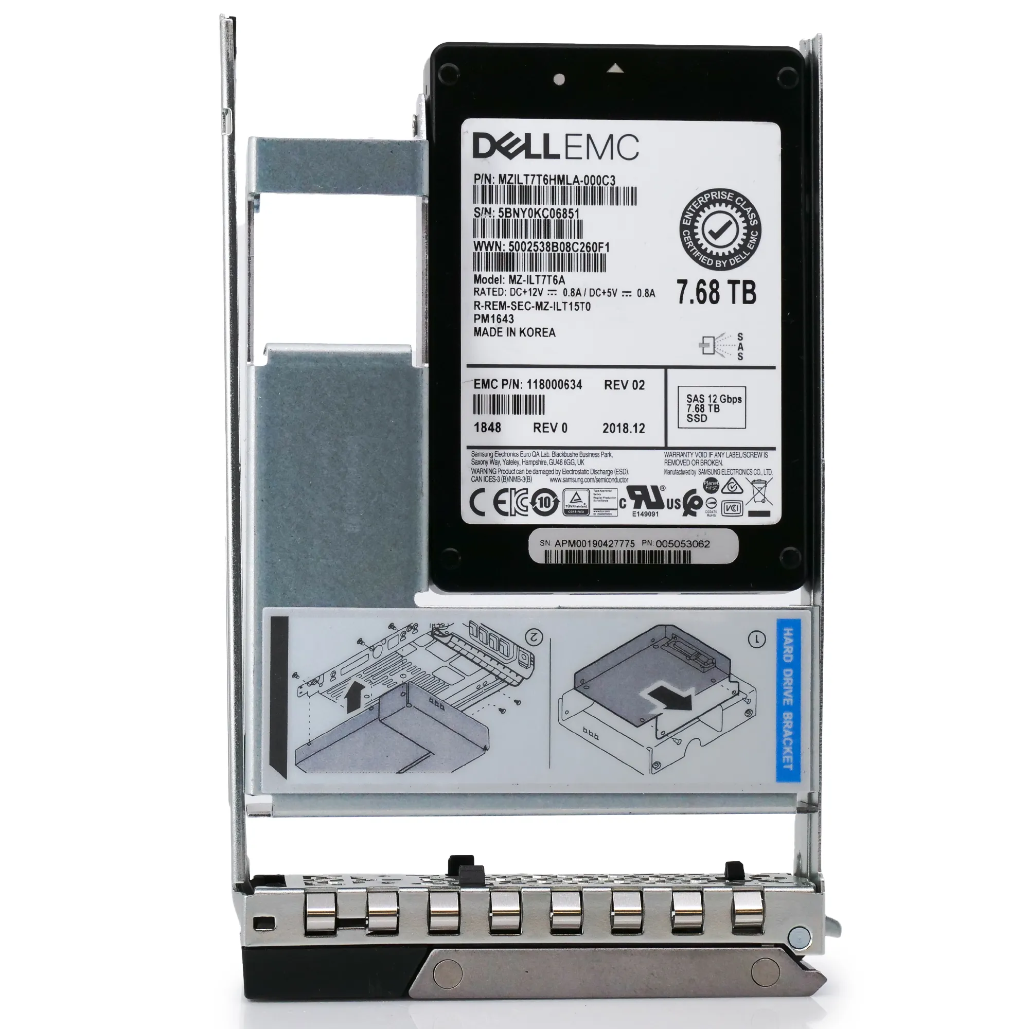 Dell EMC 118000634 G14 7.68TB SAS 12Gb/s 512e 1DWPD 3.5in Solid State Drive