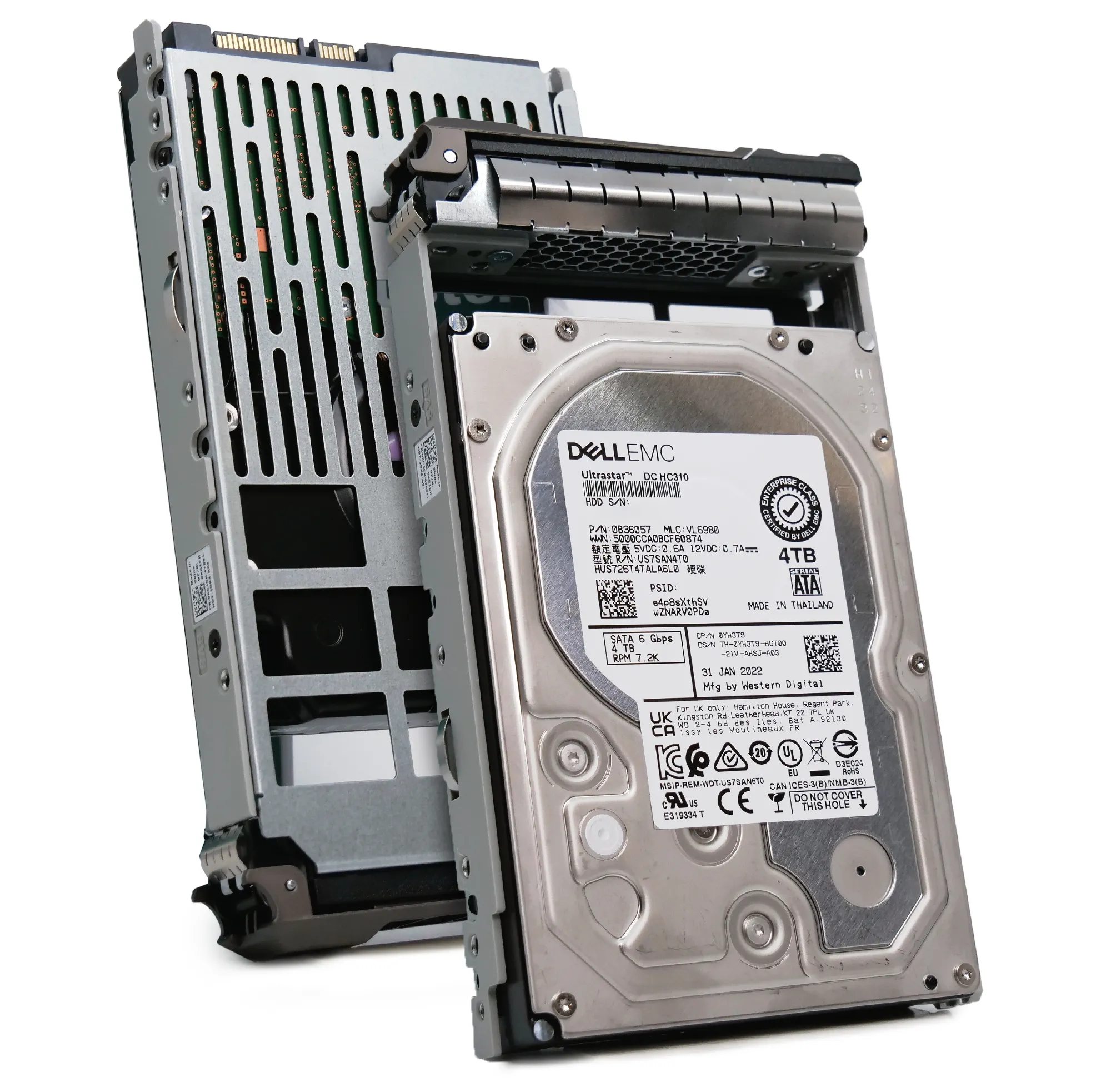Dell G13 0YH3T9 4TB 7.2K RPM SATA 6Gb/s 512n 3.5in Recertified Hard Drive