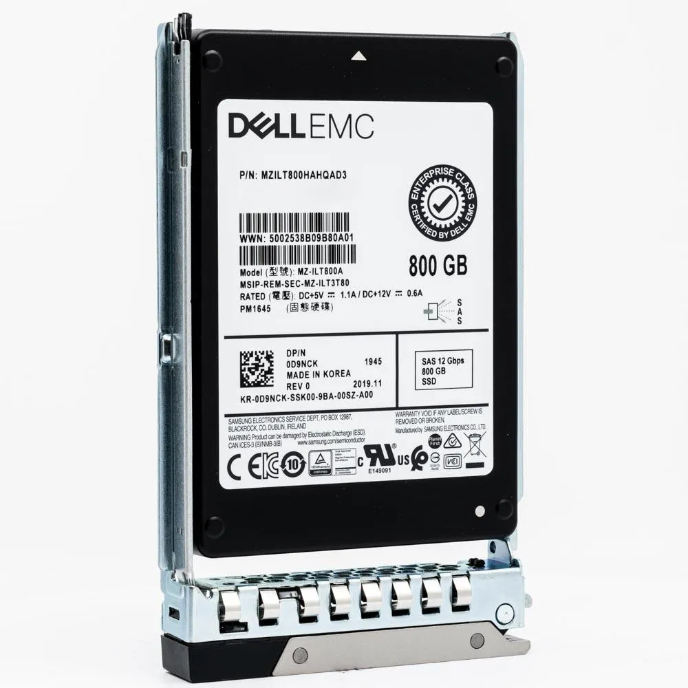 Dell G14 400-AZII D9NCK 800GB SAS 12Gb/s 2.5in Recertified Solid State Drive