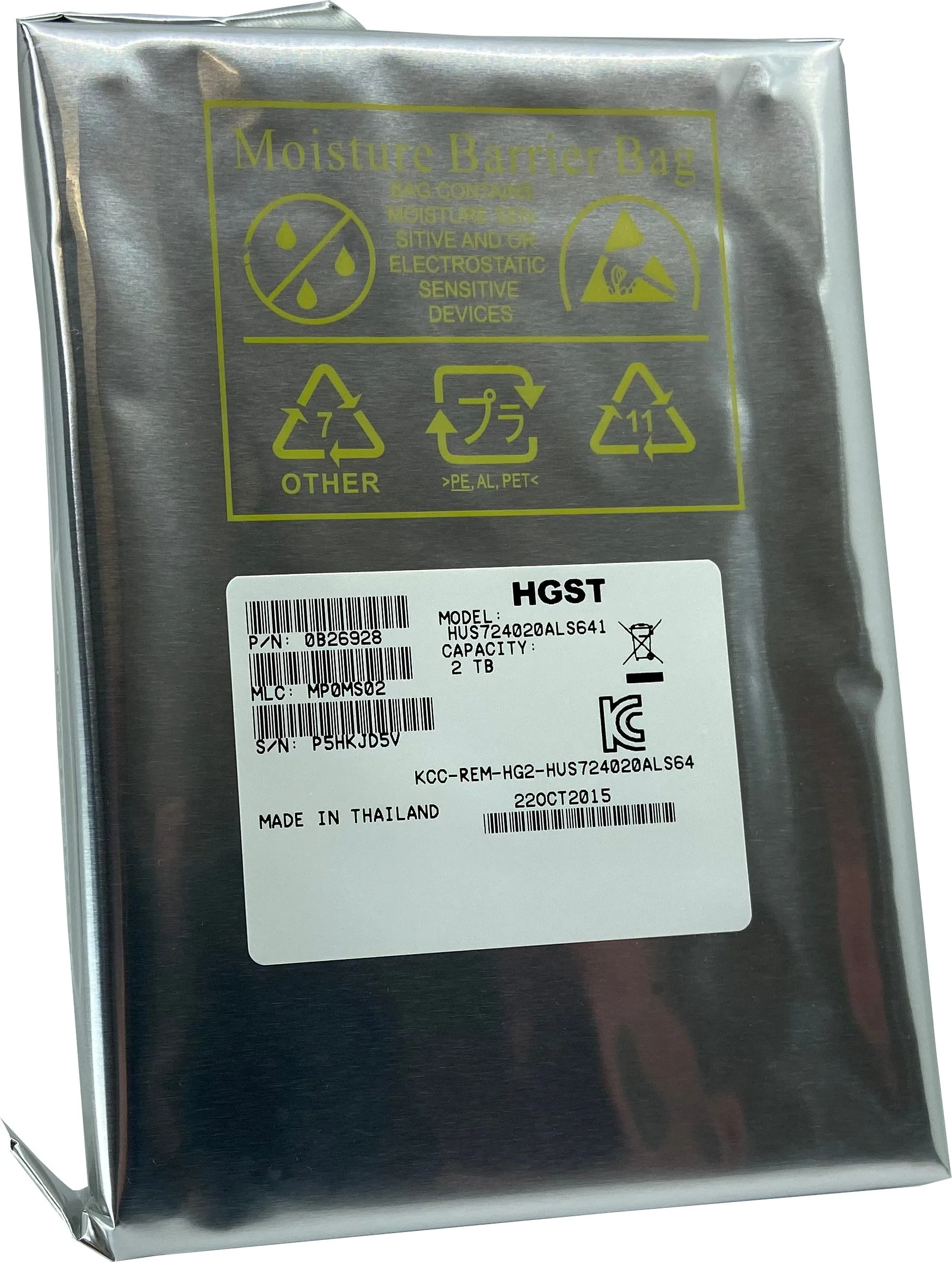HGST Ultrastar 7K4000 HUS724020ALS641 0B26928 2TB 7.2K RPM SAS 6Gb/s 512n 3.5in Hard Drive