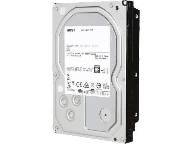 HGST Ultrastar 7K6000 HUS726040AL5210 0F22795 4TB 7.2K RPM SAS 12Gb/s 512e 128MB 3.5" ISE HDD