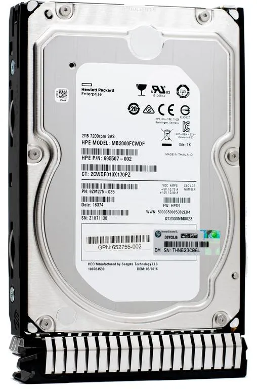 HP Gen8 MB2000FAMYV 2TB 7.2K RPM SAS 6Gb/s 3.5" HDD
