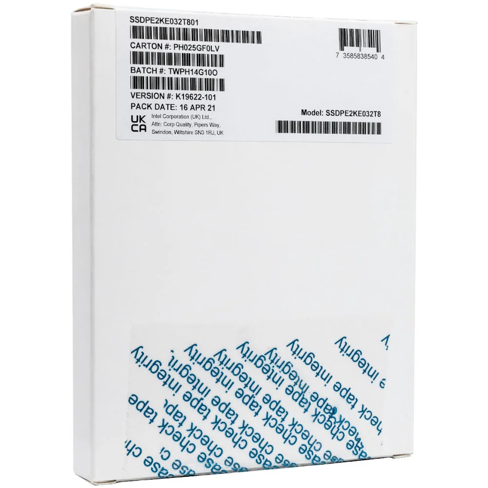 Intel DC P4610 SSDPE2KE032T8 SSDPE2KE032T801 3.2TB PCIe Gen 3.1 x4 4GB/s 2.5in Solid State Drive