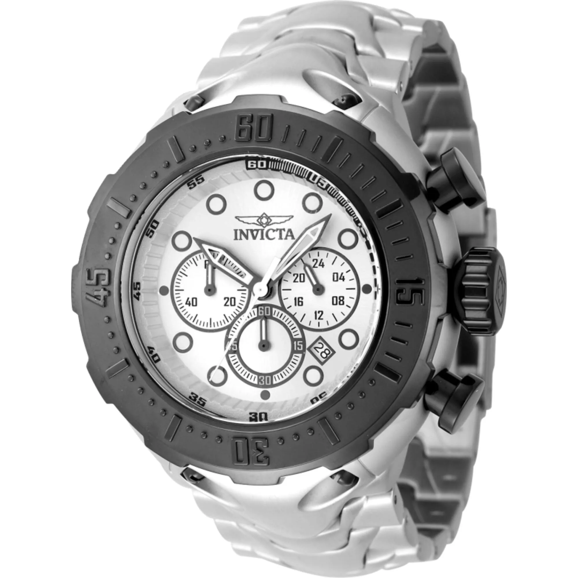 Invicta Men's Watch - Bolt Thunderbolt Chrono Antique Silver Dial Bracelet | 46544