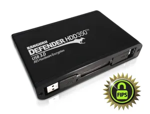 Kanguru Defender HDD350 - FIPS 140-2 Certified, Secure Hardware Encrypted Hard Drive
