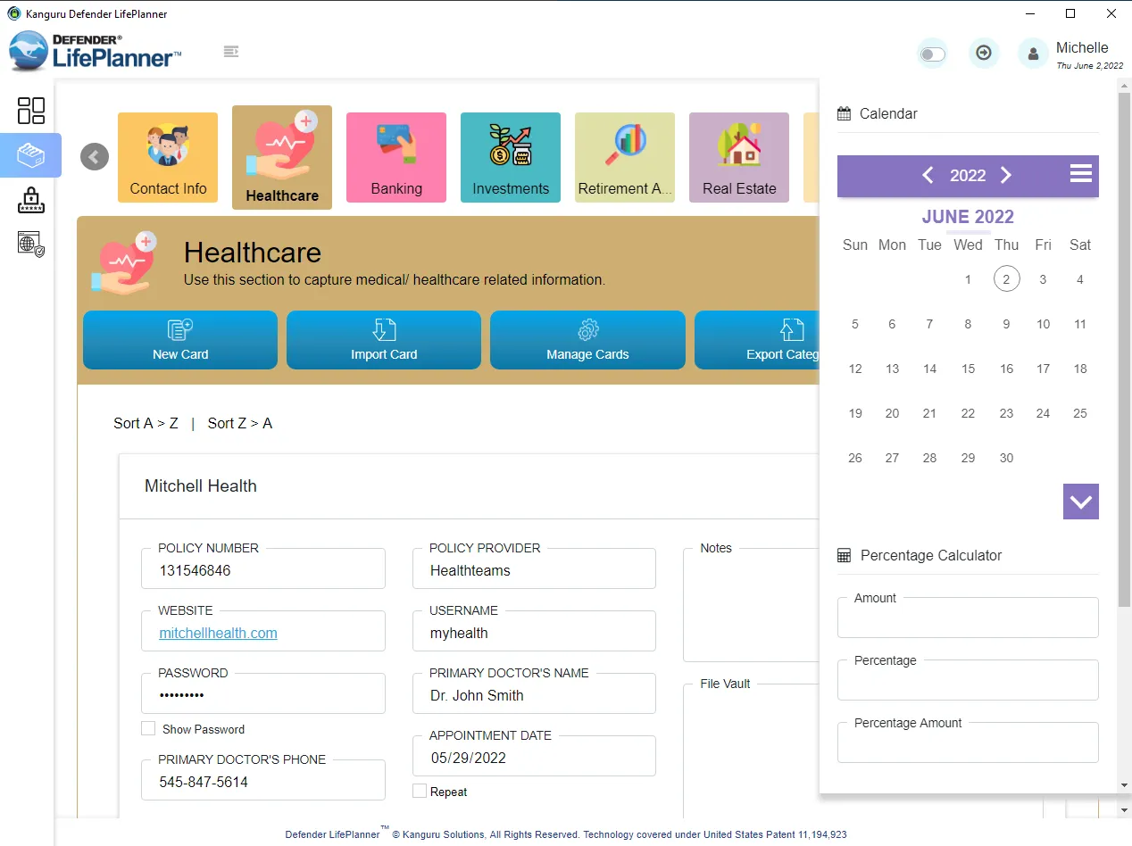 Kanguru Defender LifePlanner™ Secure, Personal Life Organizer & Password Manager