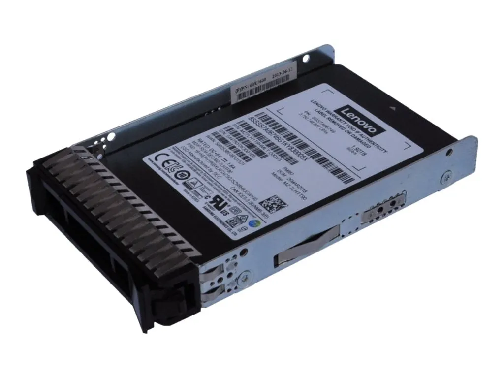 Lenovo PM883 Entry - SSD - 3.84 TB - hot-swap - 3.5 - SATA 6Gb/s - for ThinkAgile HX1321 Certified Node; HX2320 Appliance; HX2321 4XB7A17180