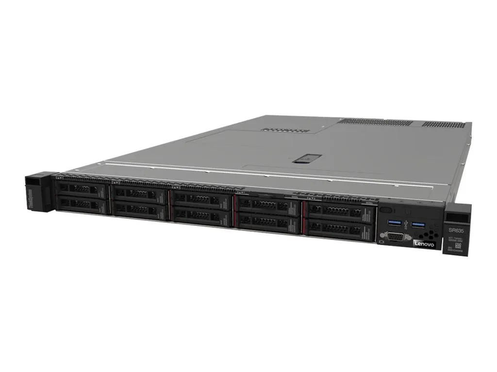 Lenovo ThinkSystem SR635 7Y99 - Server - rack-mountable - 1U - 1-way - 1 x EPYC 7282 / up to 3.2 GHz - RAM 16 GB - no HDD - AST2500 7Y99A028NA