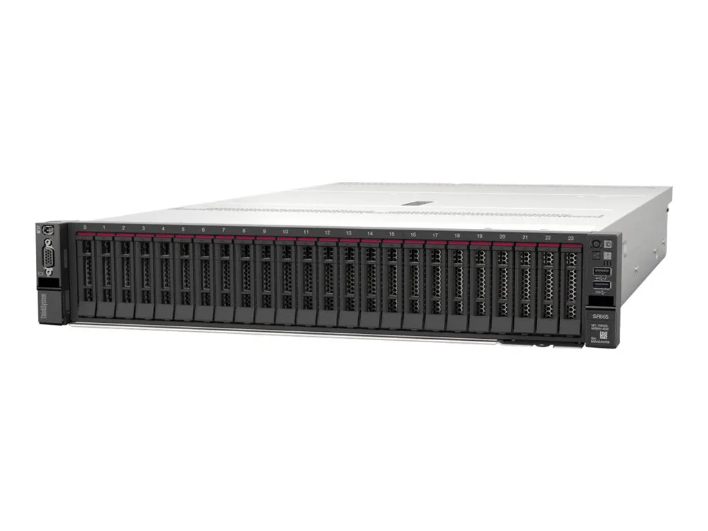 Lenovo ThinkSystem SR665 7D2V - Server - rack-mountable 2U - 2-way - 1 x EPYC 7643 / up to 3.6 GHz - RAM 32 GB - SAS - hot-swap 7D2V1006NA