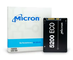 Micron 5200 ECO MTFDDAK7T6TDC-1AT1ZABYY 7.68TB SATA 6Gb/s 2.5" Manufacturer Recertified SSD