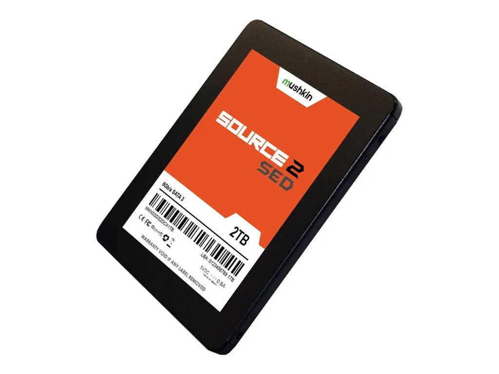 Mushkin Source 2 SED - SSD - encrypted - 2 TB - internal - 2.5 - SATA 6Gb/s - buffer: 2 GB - 256-bit AES - Self-Encrypting Drive MKNSSDSE2TB