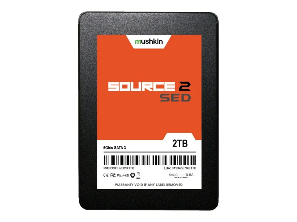 Mushkin Source 2 SED - SSD - encrypted - 2 TB - internal - 2.5 - SATA 6Gb/s - buffer: 2 GB - 256-bit AES - Self-Encrypting Drive MKNSSDSE2TB