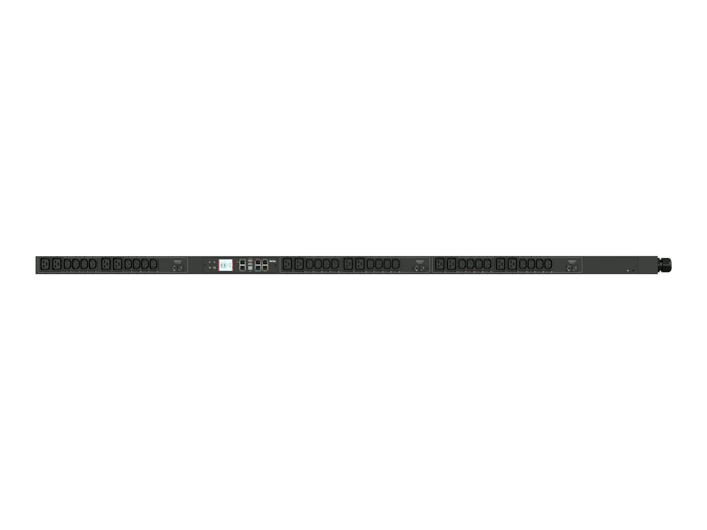 Raritan PX3-5725V-K2 - Power distribution unit (rack-mountable) - AC 208 V - 8600 VA - 3-phase delta - Ethernet 10/100, RS-232,
