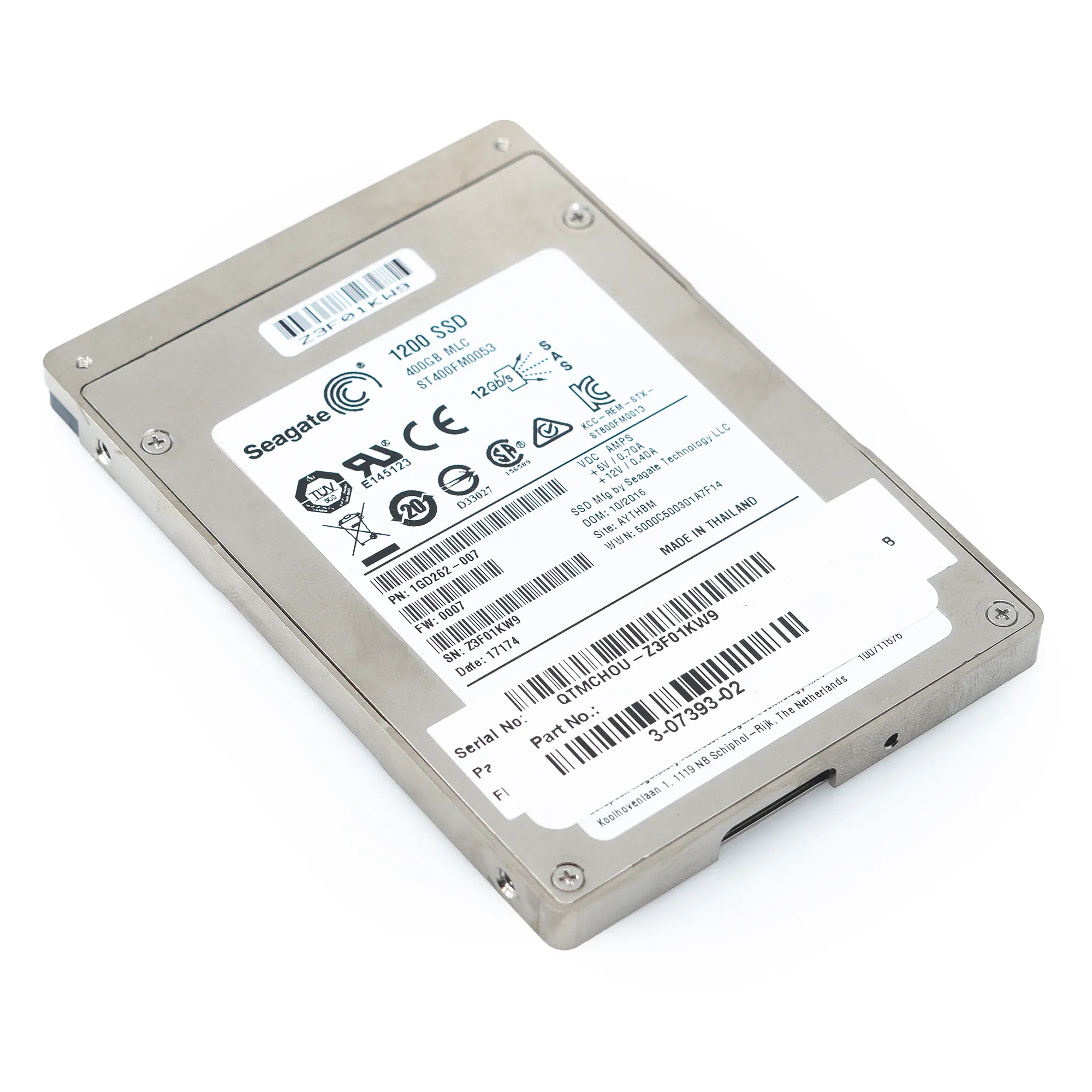 Seagate 1200 SSD ST400FM0053 400GB SAS 12Gb/s MLC High Endurance 10DWPD 2.5in Refurbished SSD