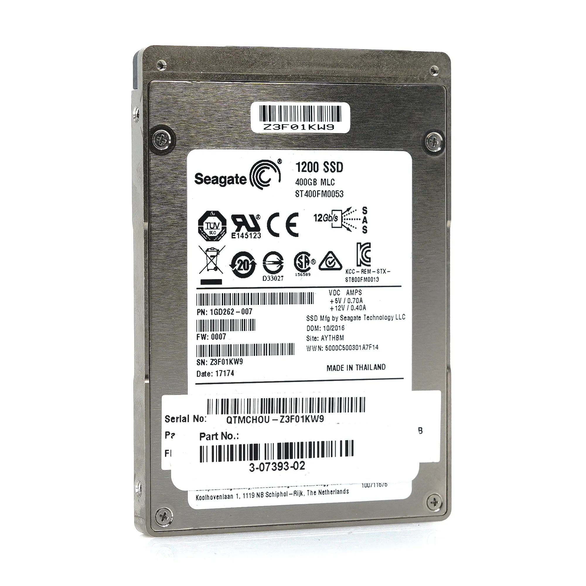 Seagate 1200 SSD ST400FM0053 400GB SAS 12Gb/s MLC High Endurance 10DWPD 2.5in Refurbished SSD