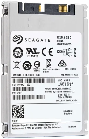 Seagate 1200.2 ST800FM0203 800GB SAS 12Gb/s 1.8" SED Manufacturer Recertified SSD