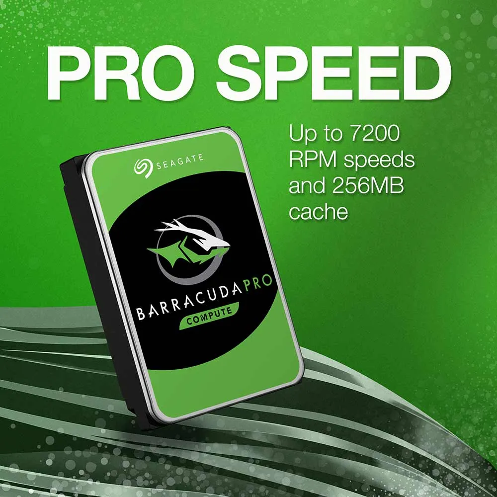 Seagate BarraCuda Pro ST8000DM0004 8TB 7.2K RPM SATA 6Gb/s 512e 3.5in Refurbished HDD