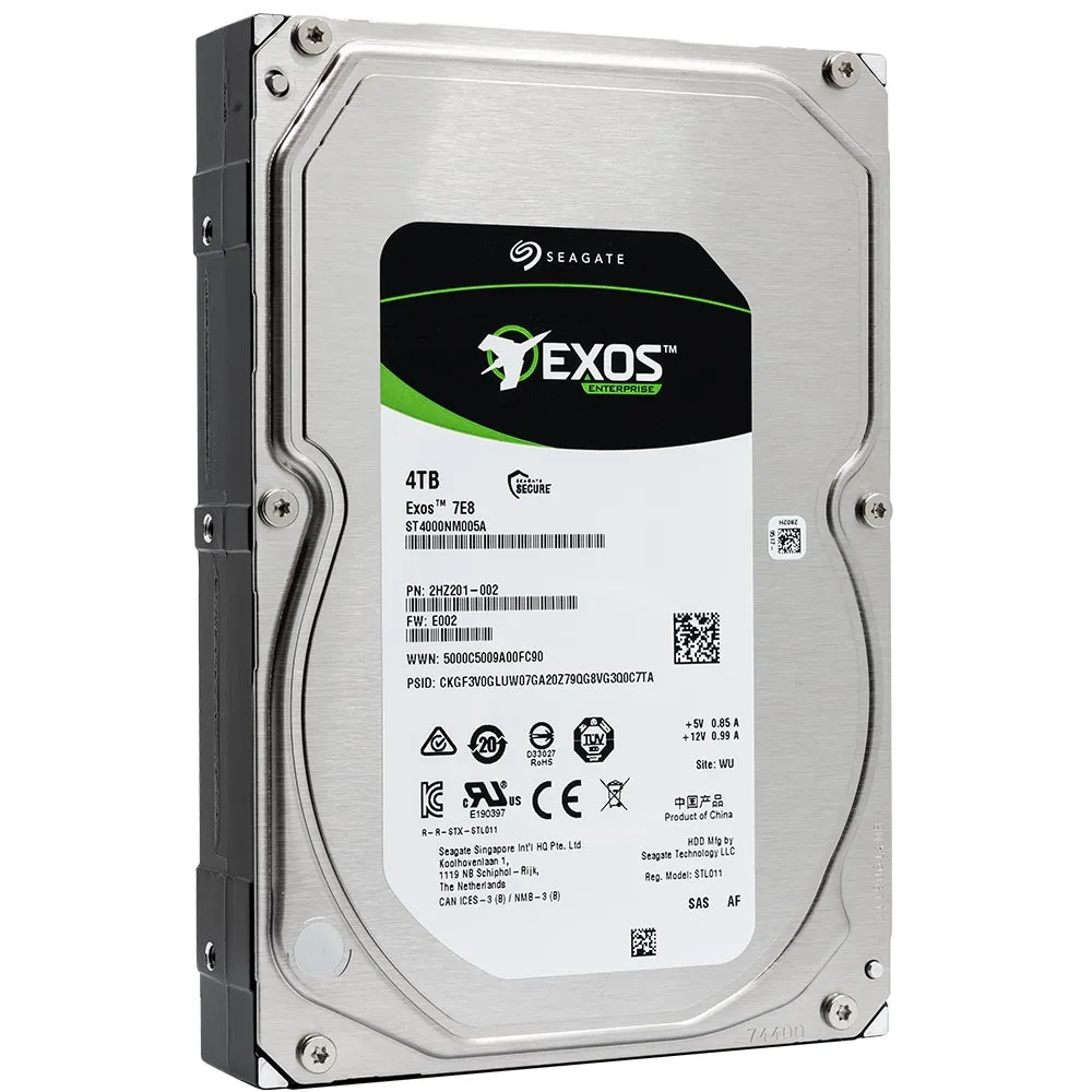 Seagate Exos 7e8 ST4000NM005A 4TB 7.2K RPM SAS 12Gb/s 512e 3.5in Hard Drive