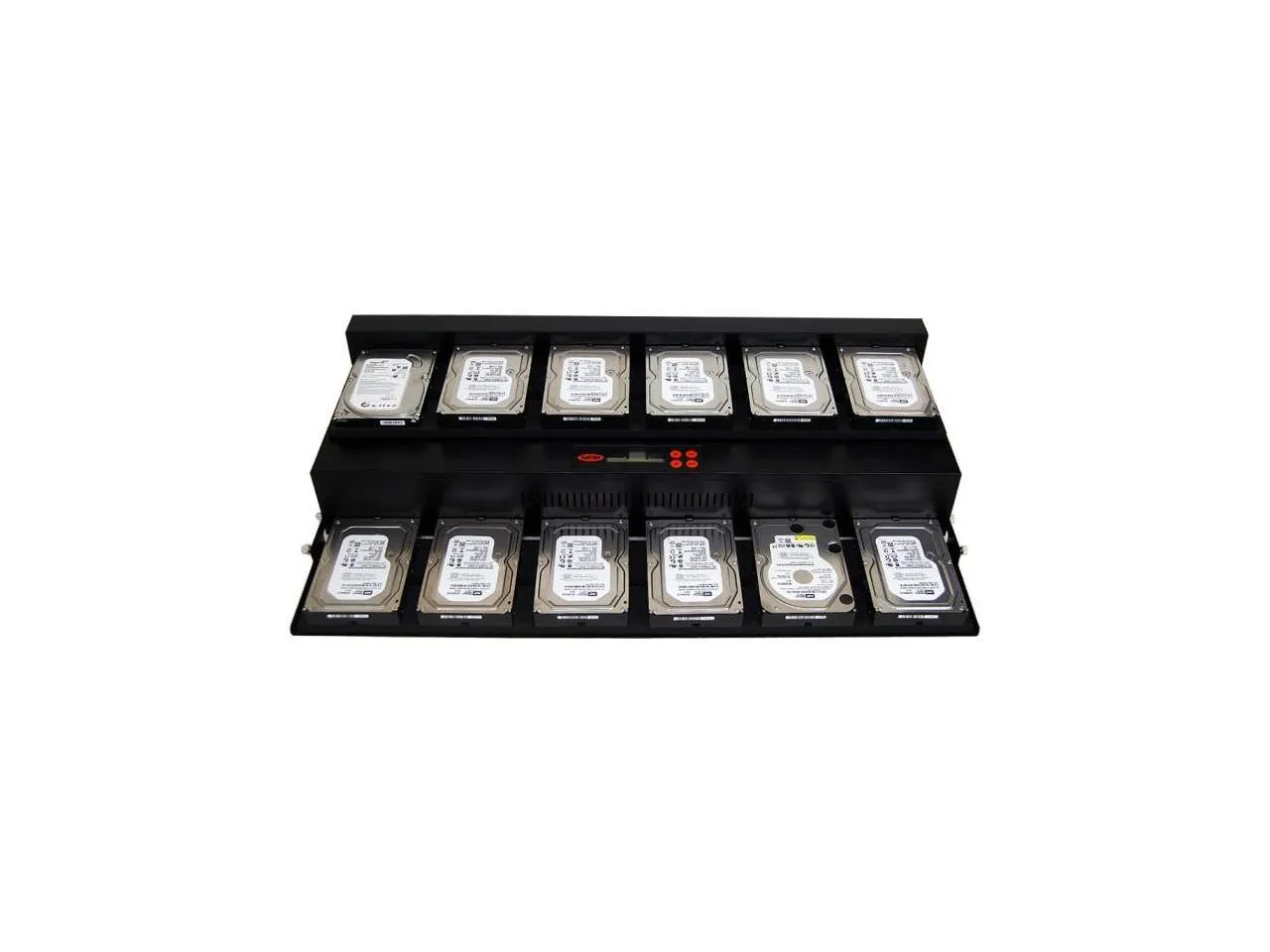 Systor 1 to 11 Flatbed SATA SSD HDD Duplicator & Sanitizer - 36GB/Min - Copy & Erase 3.5" & 2.5" Hard Disk & Solid State Drive 600MB/Sec (SYS11-SSD-SATA3)
