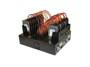 Systor 1 to 15 Flatbed SATA SSD HDD Duplicator & Sanitizer - 36GB/Min - Copy & Erase 3.5" & 2.5" Hard Disk & Solid State Drive 600MB/Sec (SYS15-SSD-SATA3)
