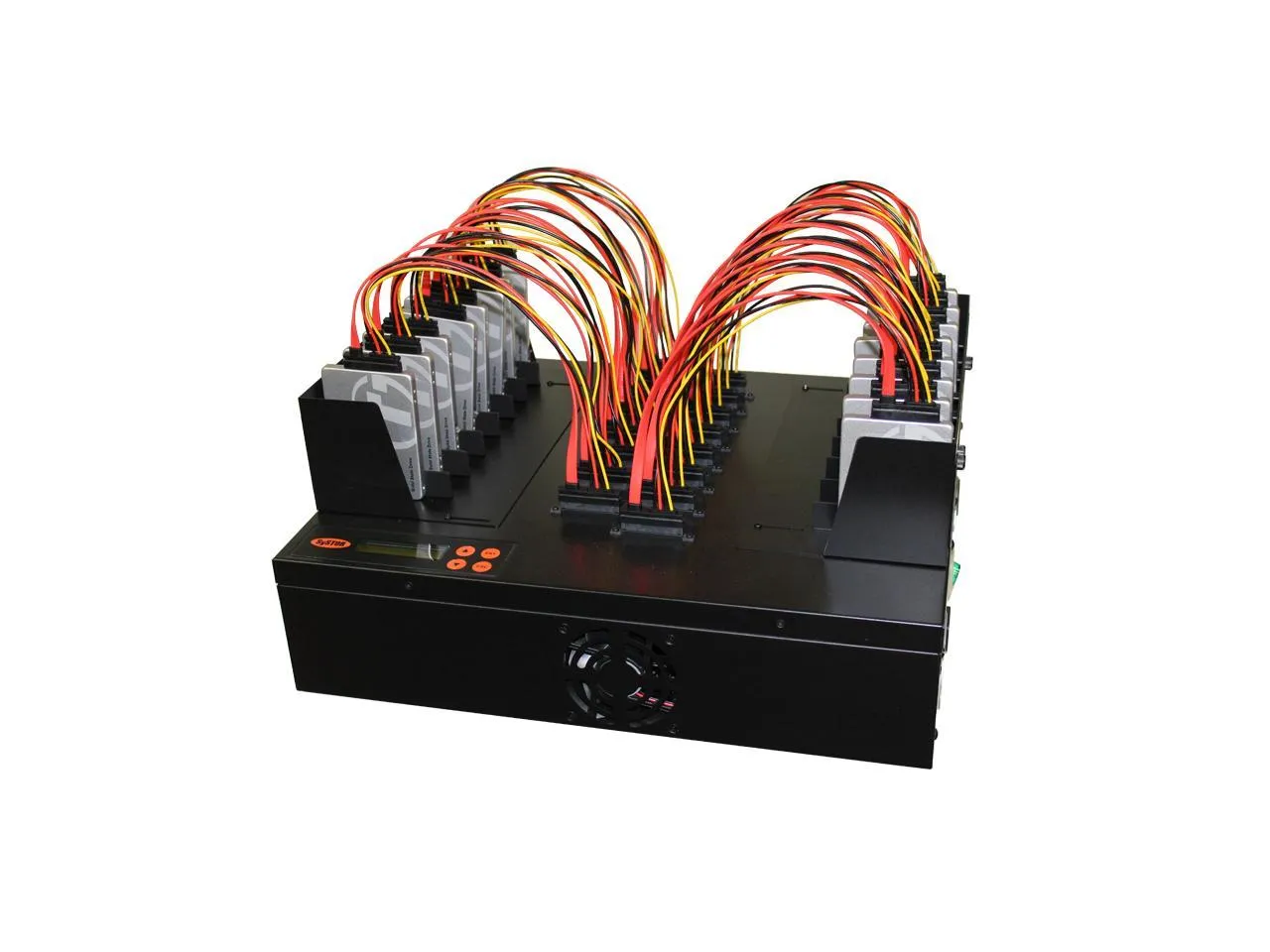 Systor 1 to 15 Flatbed SATA SSD HDD Duplicator & Sanitizer - 36GB/Min - Copy & Erase 3.5" & 2.5" Hard Disk & Solid State Drive 600MB/Sec (SYS15-SSD-SATA3)