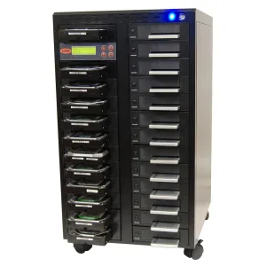Systor 1 to 24 SATA SSD HDD Duplicator & Sanitizer - 9GB/Min - Dual Port Copy & Erase 3.5" & 2.5" Hard Disk & Solid State Drive (SYS2024HS-DP)
