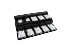 Systor 1 to 9 Flatbed SATA SSD HDD Duplicator & Sanitizer - 36GB/Min - Copy & Erase 3.5" & 2.5" Hard Disk & Solid State Drive 600MB/Sec (SYS09-SSD-SATA3)
