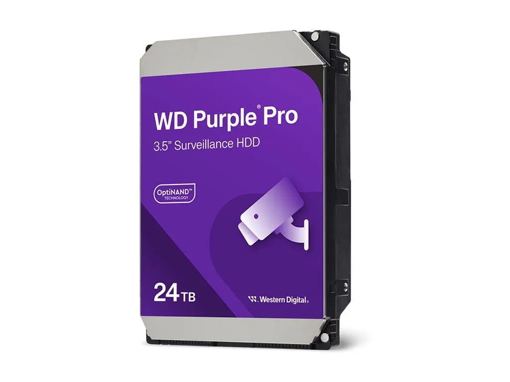WD Purple Pro WD240PURP - Hard drive - 24 TB - surveillance, smart video - internal - 3.5 - SATA 6Gb/s - 7200 rpm - buffer: 512