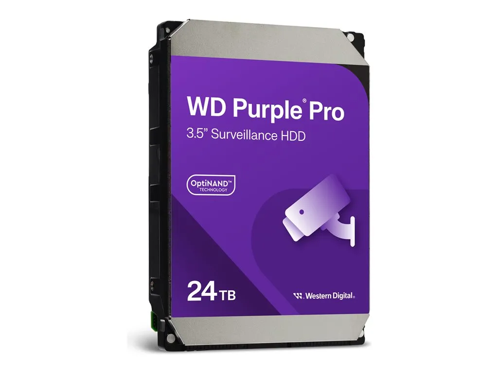 WD Purple Pro WD240PURP - Hard drive - 24 TB - surveillance, smart video - internal - 3.5 - SATA 6Gb/s - 7200 rpm - buffer: 512